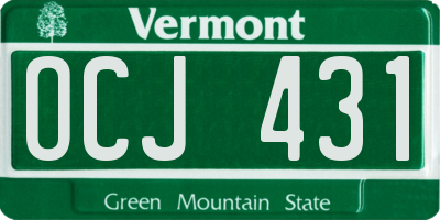 VT license plate OCJ431