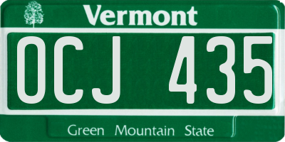 VT license plate OCJ435