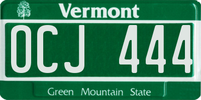 VT license plate OCJ444
