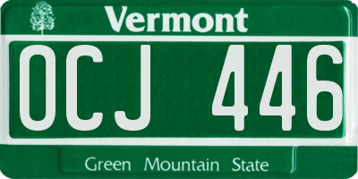 VT license plate OCJ446