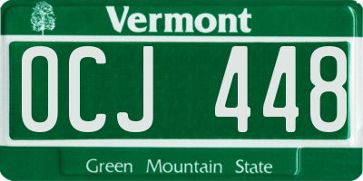 VT license plate OCJ448
