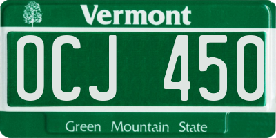 VT license plate OCJ450