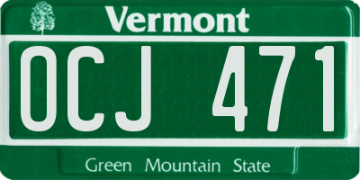 VT license plate OCJ471