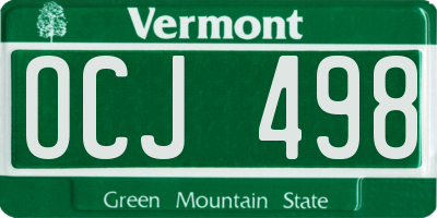 VT license plate OCJ498