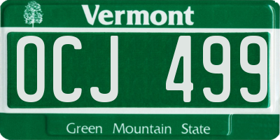 VT license plate OCJ499