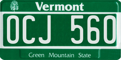 VT license plate OCJ560