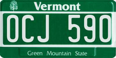 VT license plate OCJ590
