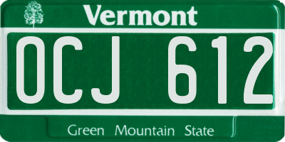 VT license plate OCJ612