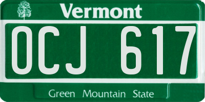 VT license plate OCJ617
