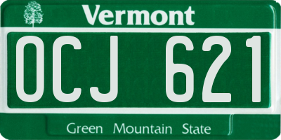 VT license plate OCJ621