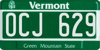 VT license plate OCJ629