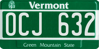 VT license plate OCJ632