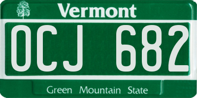 VT license plate OCJ682
