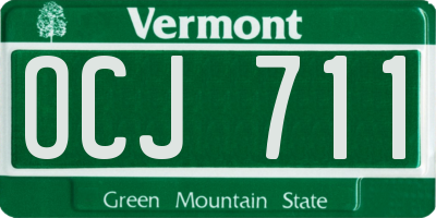 VT license plate OCJ711
