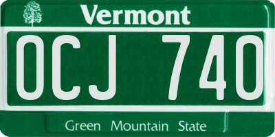 VT license plate OCJ740