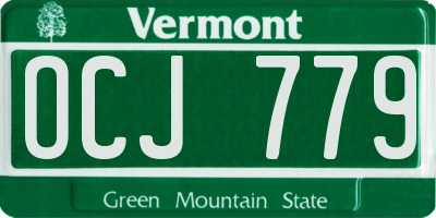 VT license plate OCJ779
