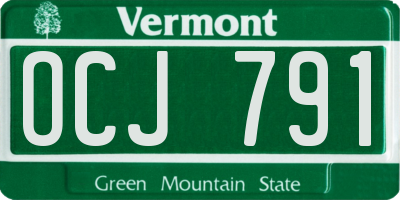 VT license plate OCJ791