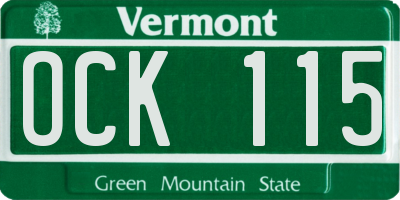 VT license plate OCK115