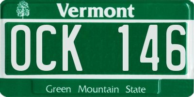 VT license plate OCK146