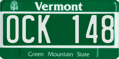 VT license plate OCK148