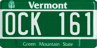 VT license plate OCK161