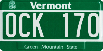 VT license plate OCK170