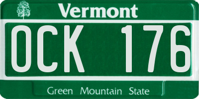 VT license plate OCK176
