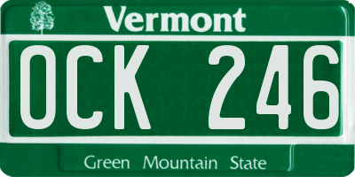 VT license plate OCK246