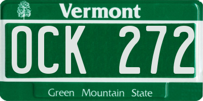 VT license plate OCK272