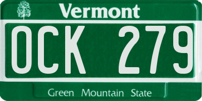 VT license plate OCK279