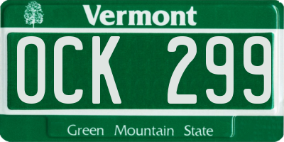 VT license plate OCK299