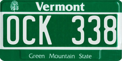 VT license plate OCK338