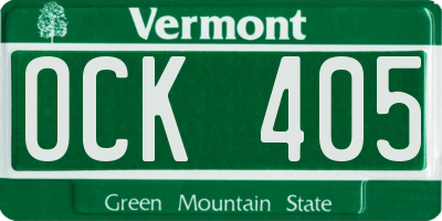 VT license plate OCK405