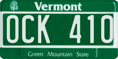 VT license plate OCK410