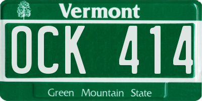 VT license plate OCK414