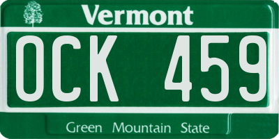 VT license plate OCK459