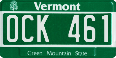 VT license plate OCK461