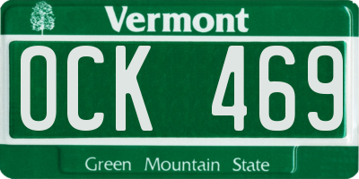 VT license plate OCK469