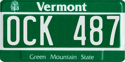 VT license plate OCK487