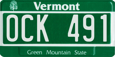 VT license plate OCK491
