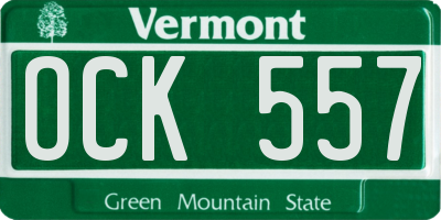 VT license plate OCK557