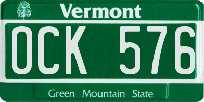VT license plate OCK576