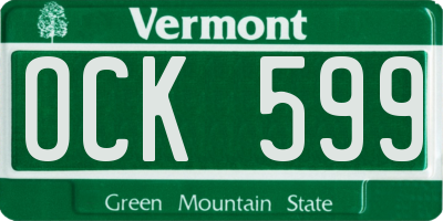 VT license plate OCK599