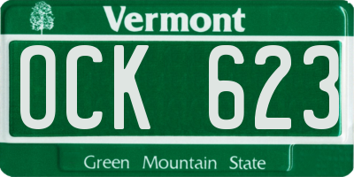VT license plate OCK623