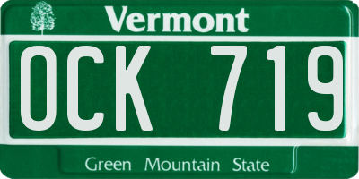 VT license plate OCK719