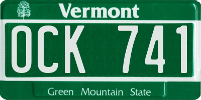 VT license plate OCK741