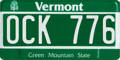 VT license plate OCK776
