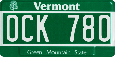 VT license plate OCK780