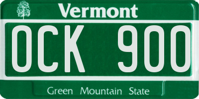 VT license plate OCK900