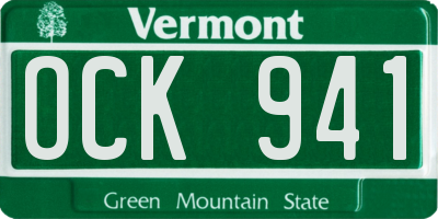VT license plate OCK941